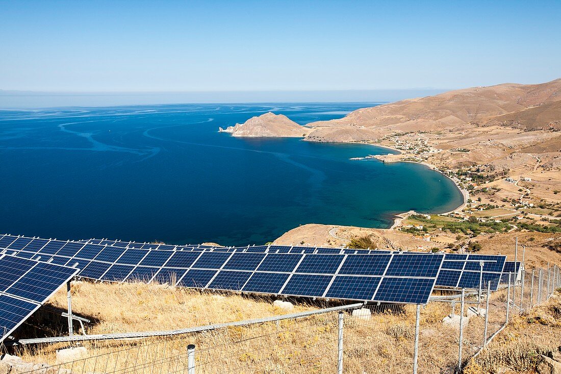 Solar power station on Lemnos,Greece
