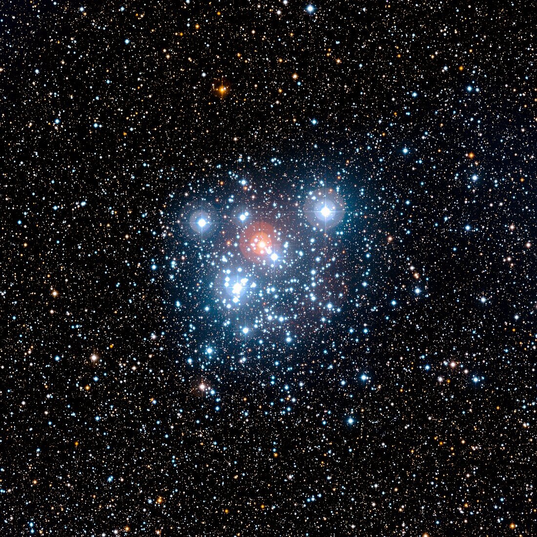 Jewel Box star cluster,optical-IR image