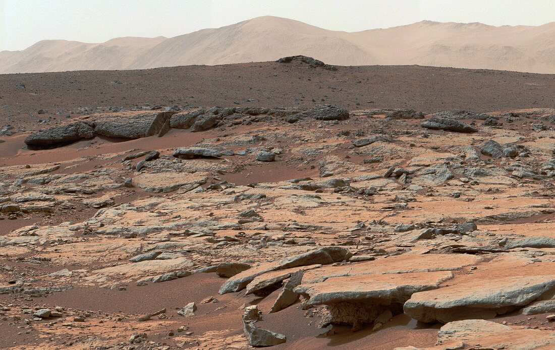 Erosion on Mars,Curiosity rover image