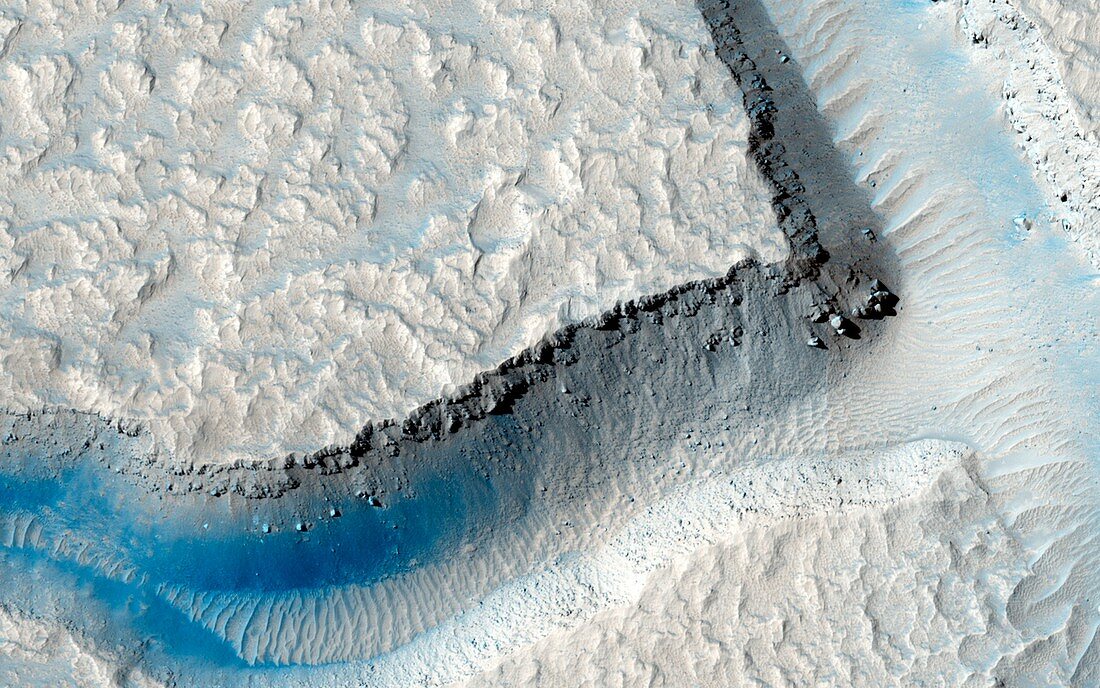 Echus Chasma on Mars,satellite image