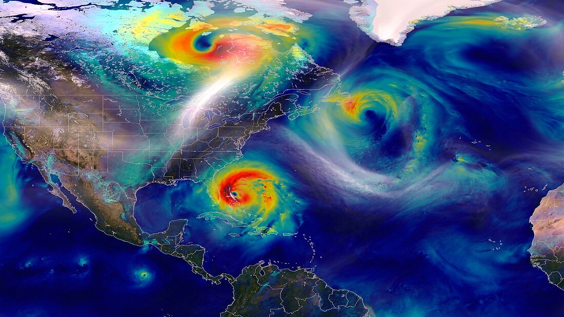 Hurricane Sandy simulation