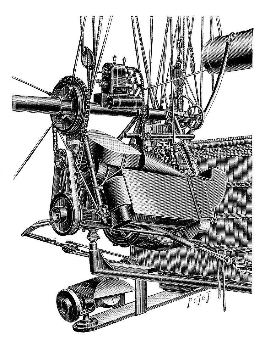 Balloon engine and magneto,illustration