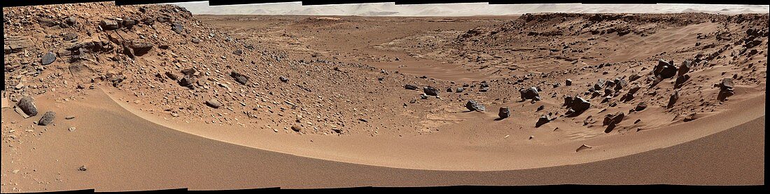 Valley on Mars,Curiosity rover image