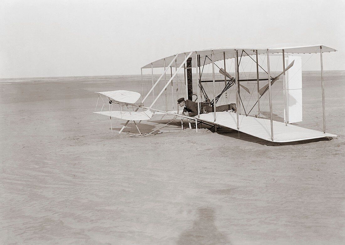 Failed first Wright Flyer flight,1903