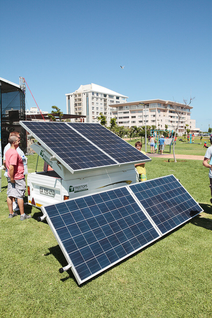Mobile camping solar panels