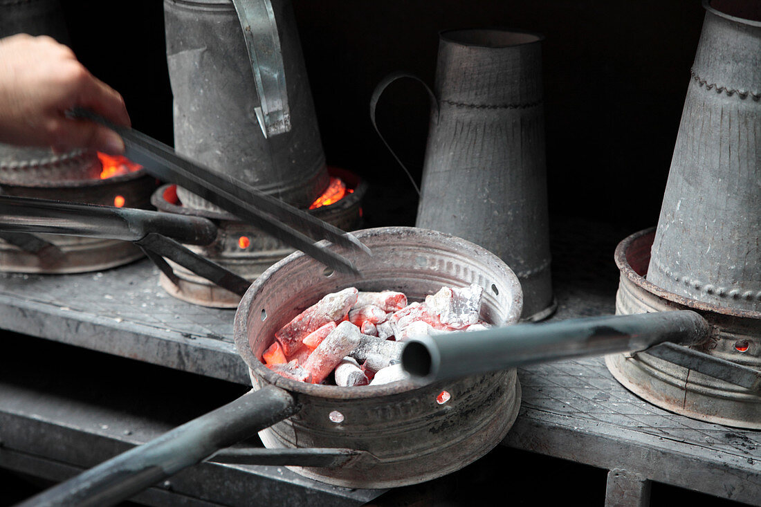 Hookah charcoal production