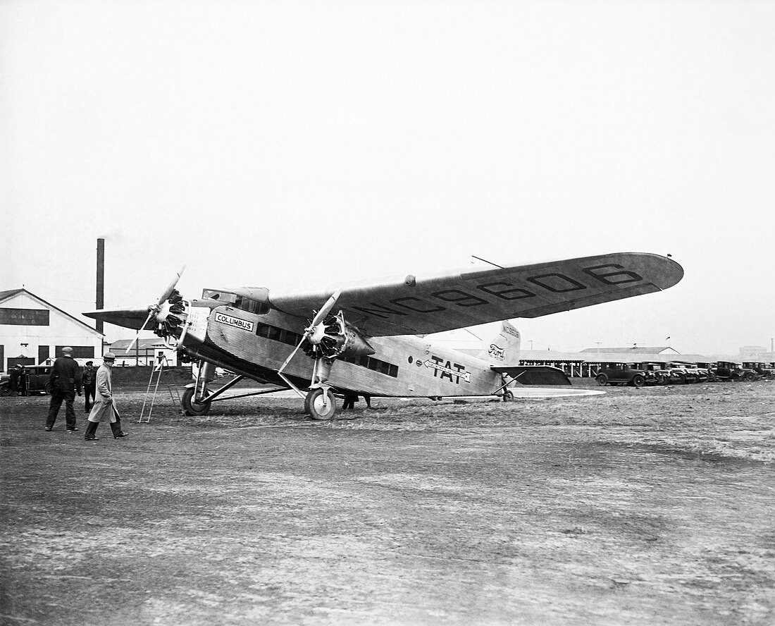 Columbus airplane,TAT airline,1928