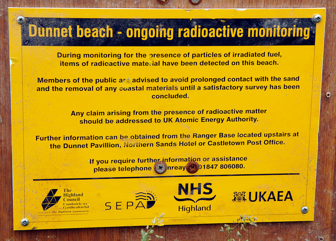 Dunnet beach radiation monitoring