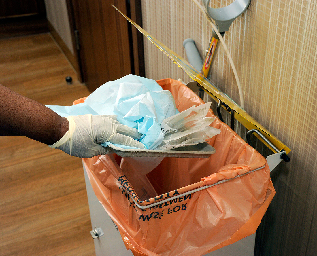 Hospital waste disposal routine