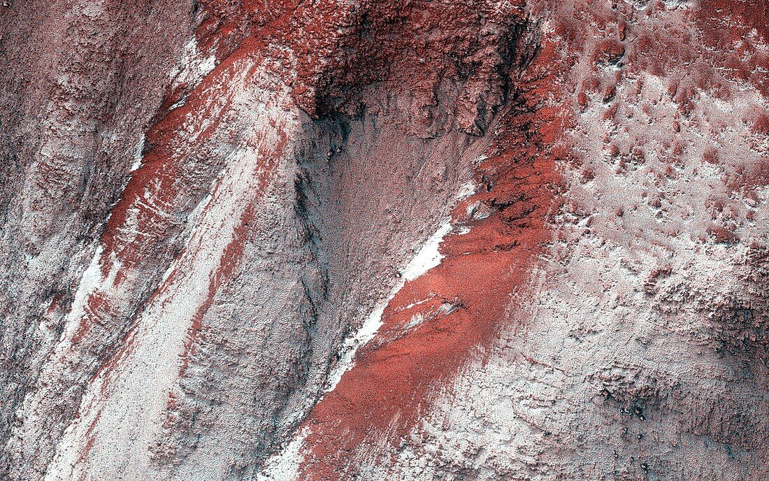 Frost on Mars,satellite image