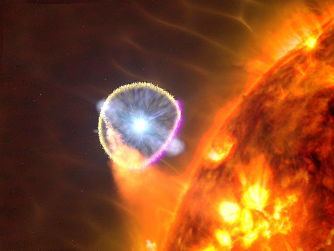 Binary star system nova,illustration