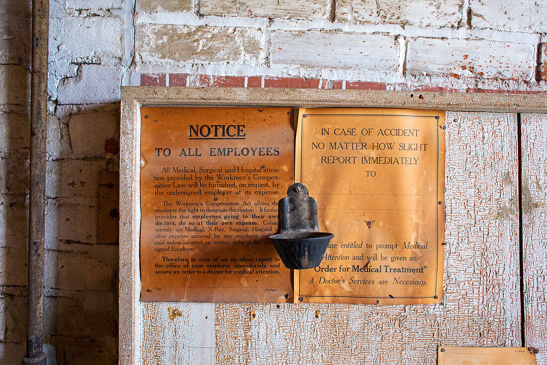 Historic flour mill notice