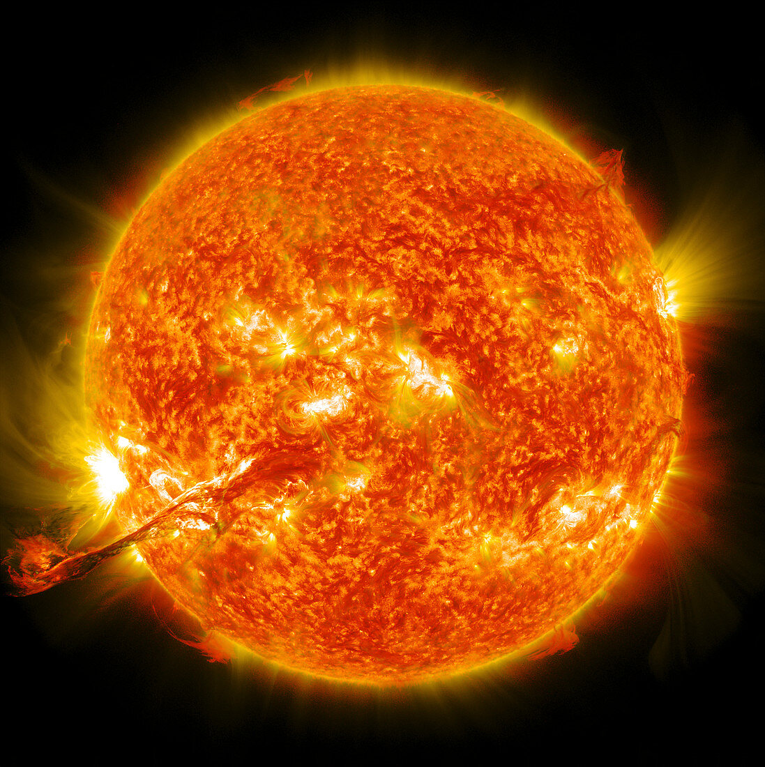 Solar flare,SDO image