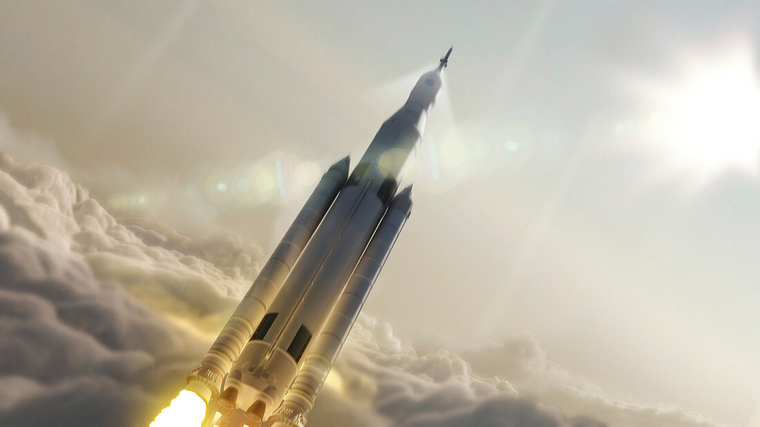 Space Launch System launch,illustration