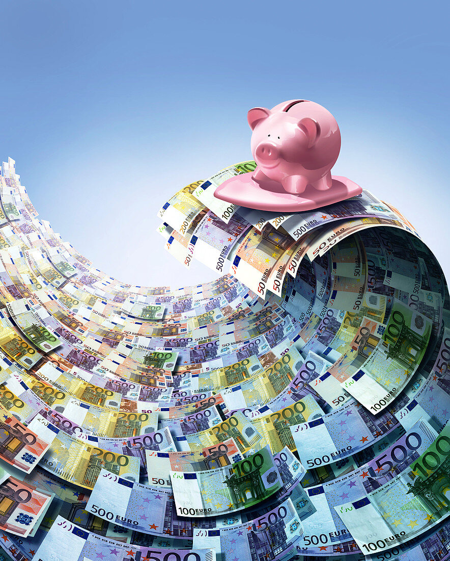 Euro savings,conceptual image