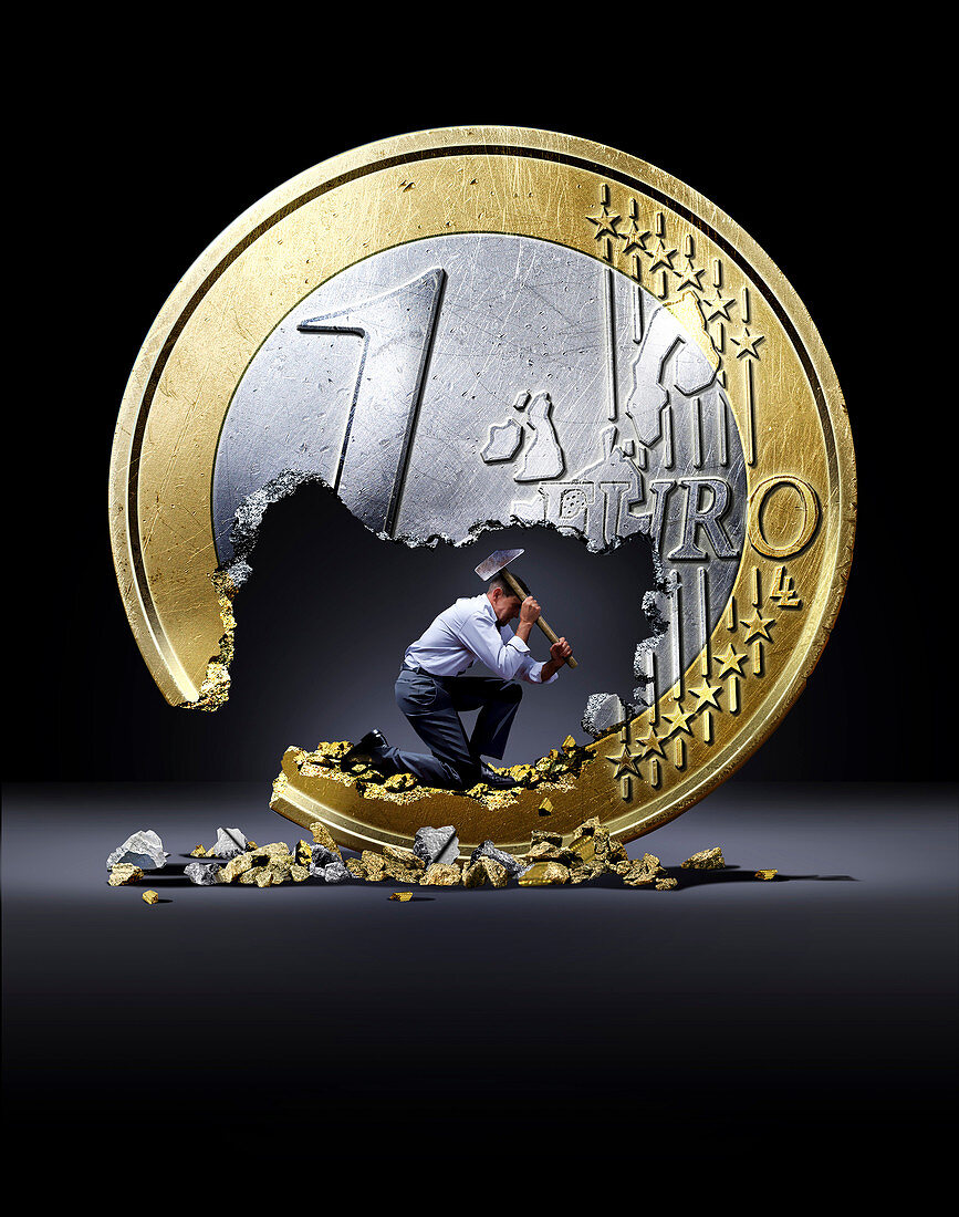 Euro crisis,conceptual image