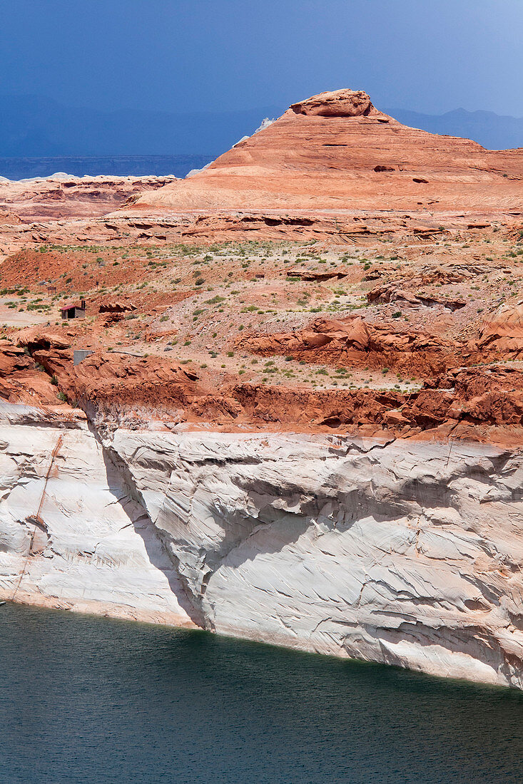 Low water levels in Lake Powell,USA