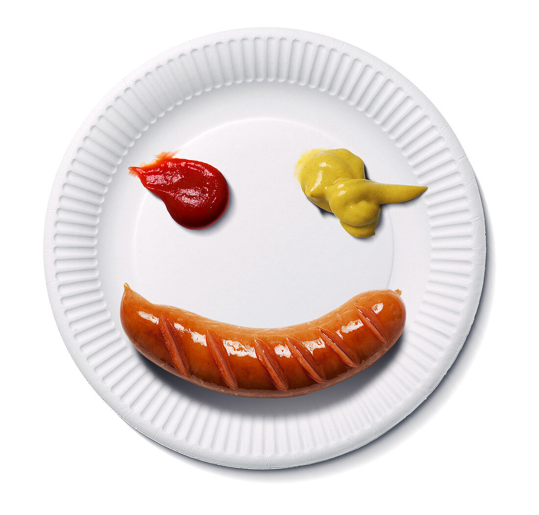 Happy food face,conceptual image