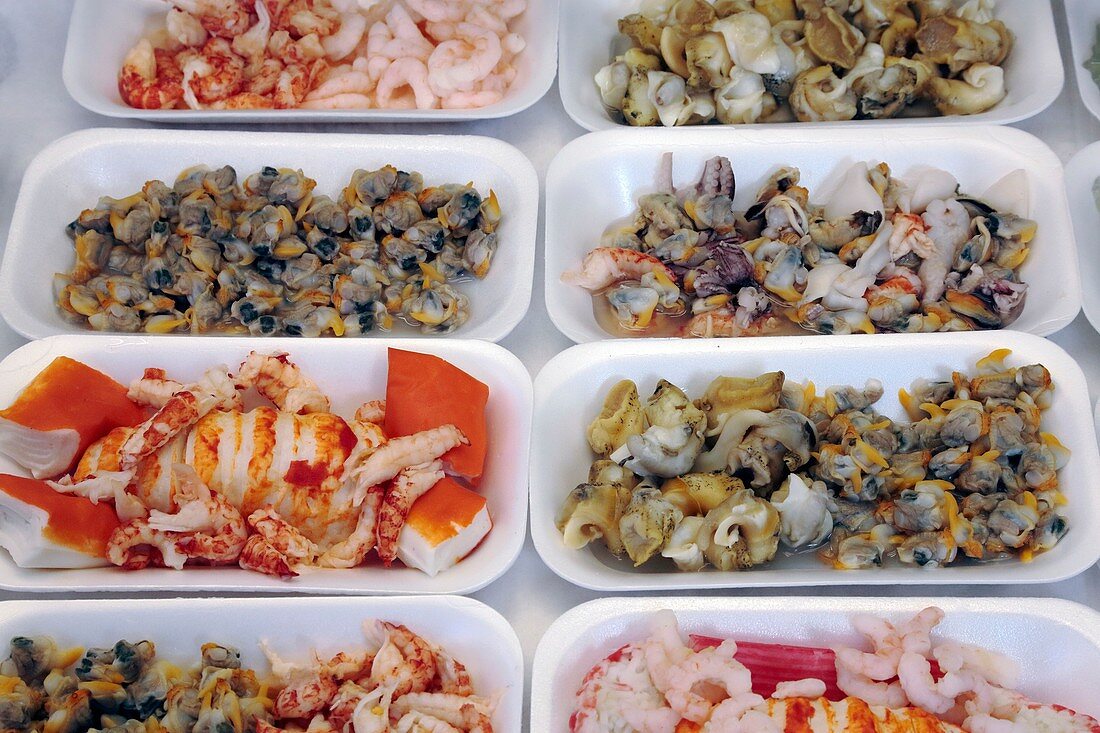 Seafood portions
