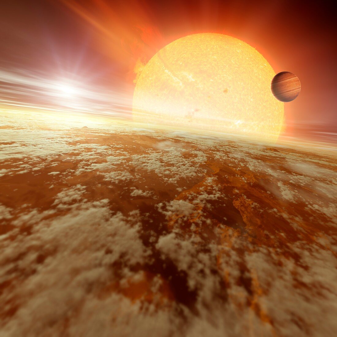 Binary star system,illustration