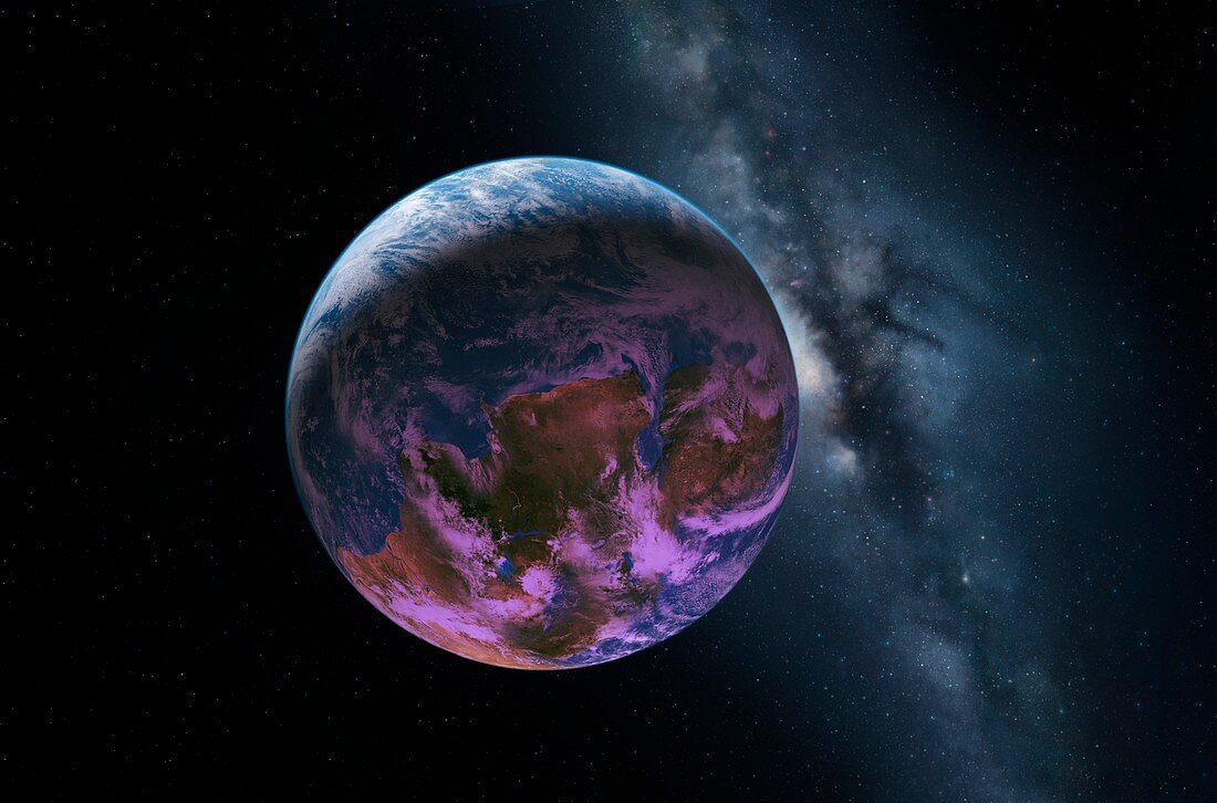 Earth-like alien planet,illustration