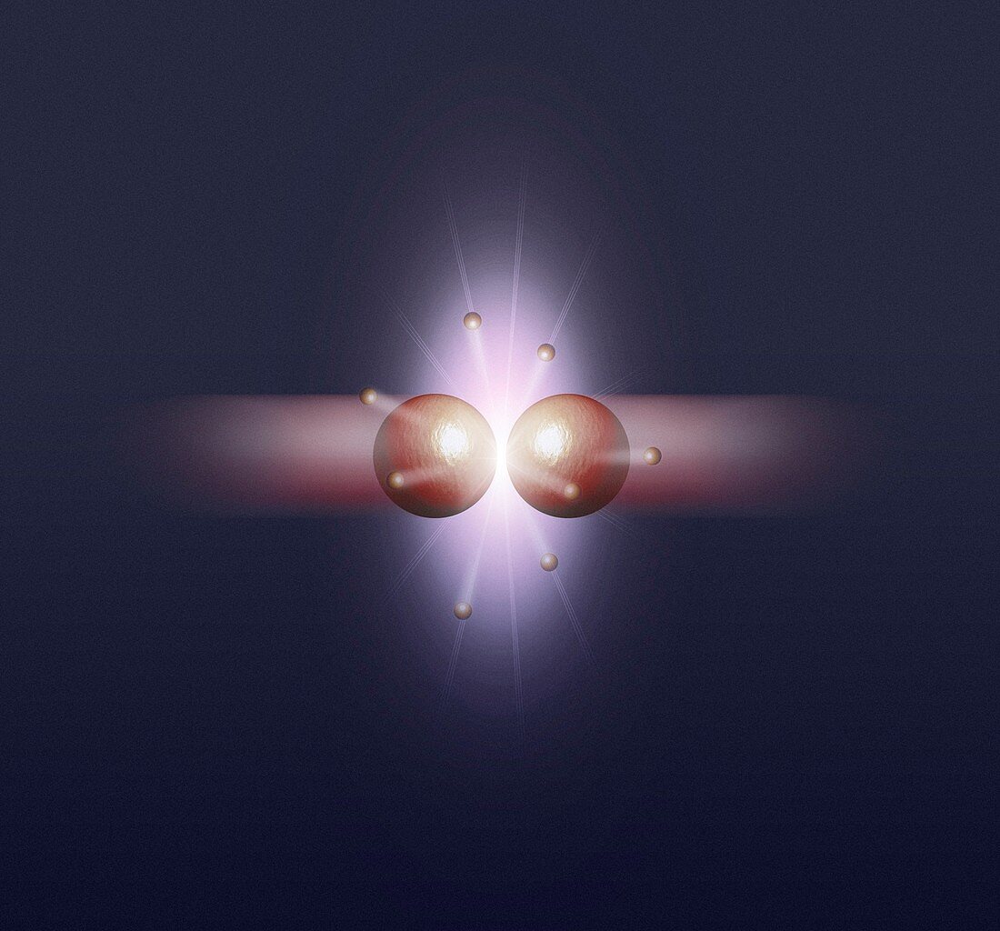 Particle collision creating bosons