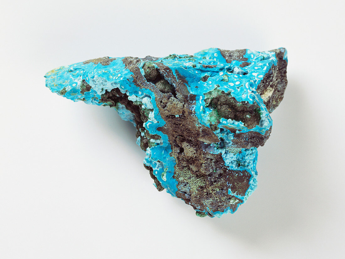 Chrysocolla with azurite