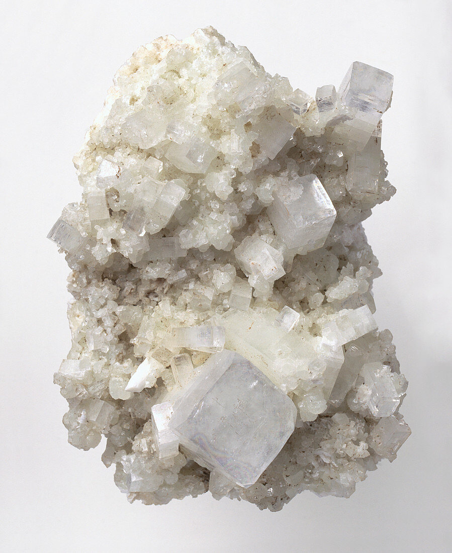 Apophyllite crystals,close-up