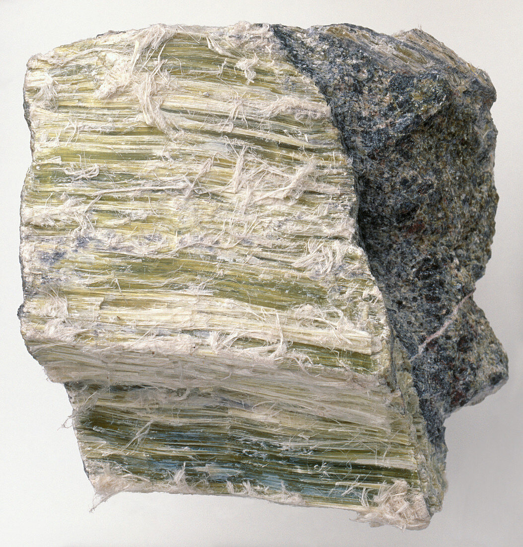 Chrysotile in groundmass,close-up