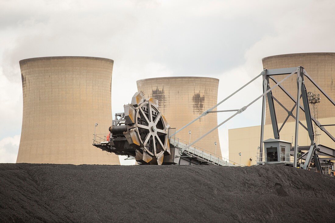 Coal stock piles at Drax power station