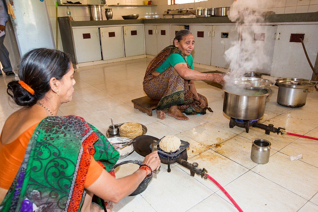 Cooking with biogas,India