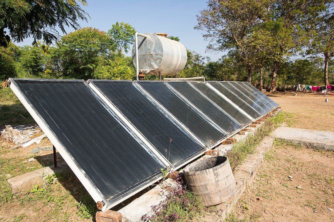 Solar water heating panels