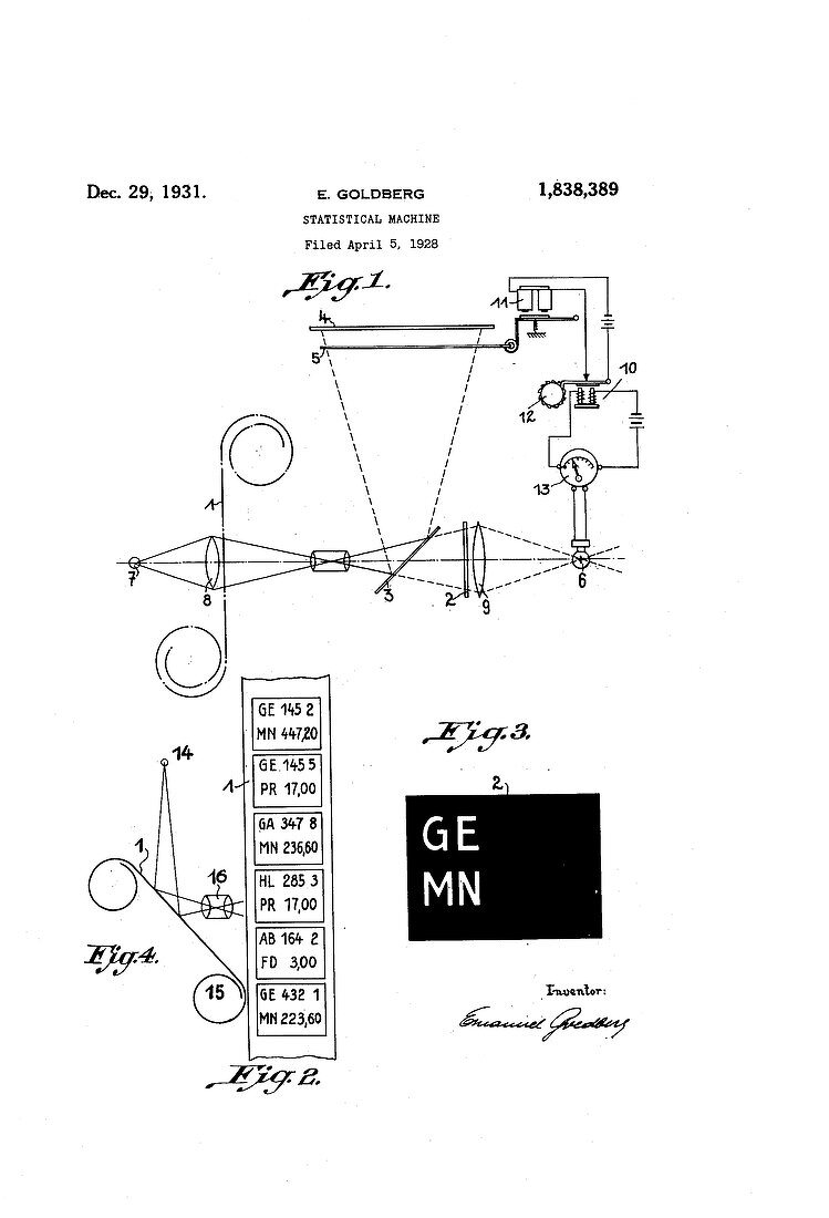 Goldberg statistical machine patent,1931