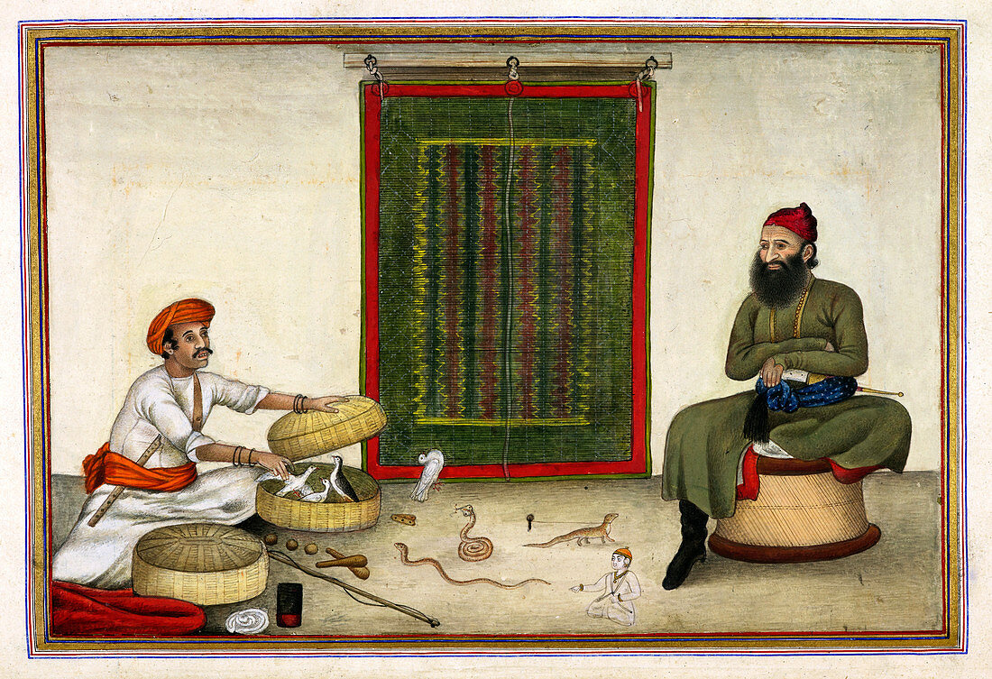 Animal conjuror in India,1820s