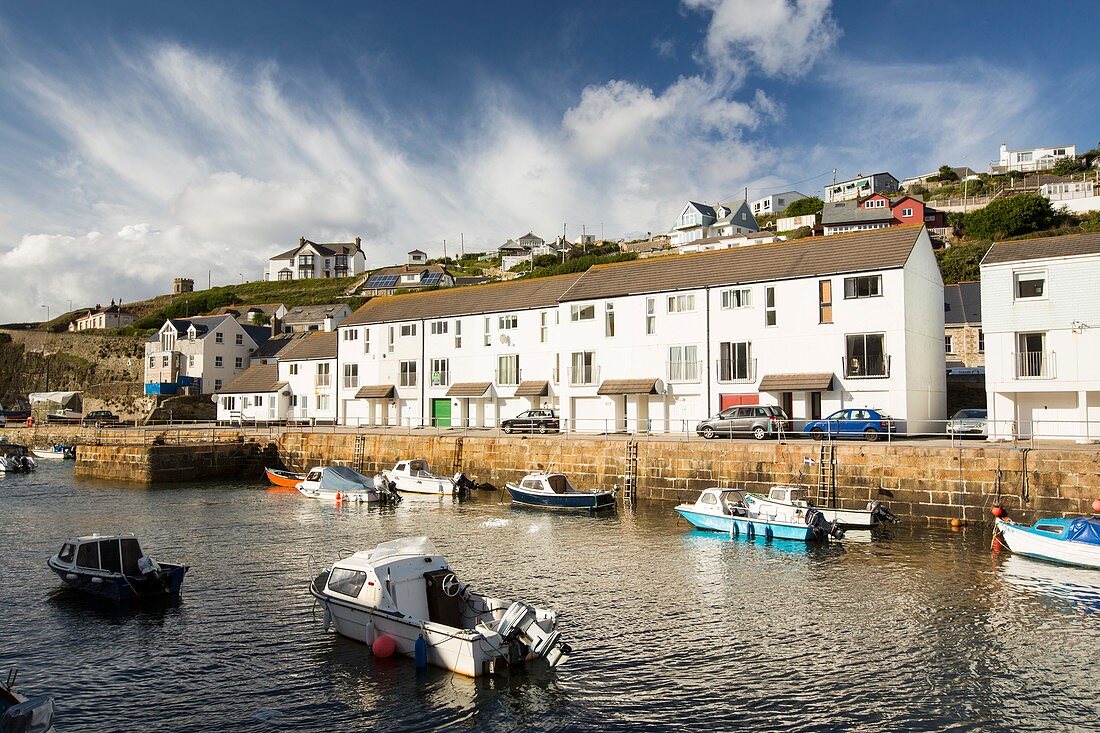 Portreath harbour and village in Cornwall