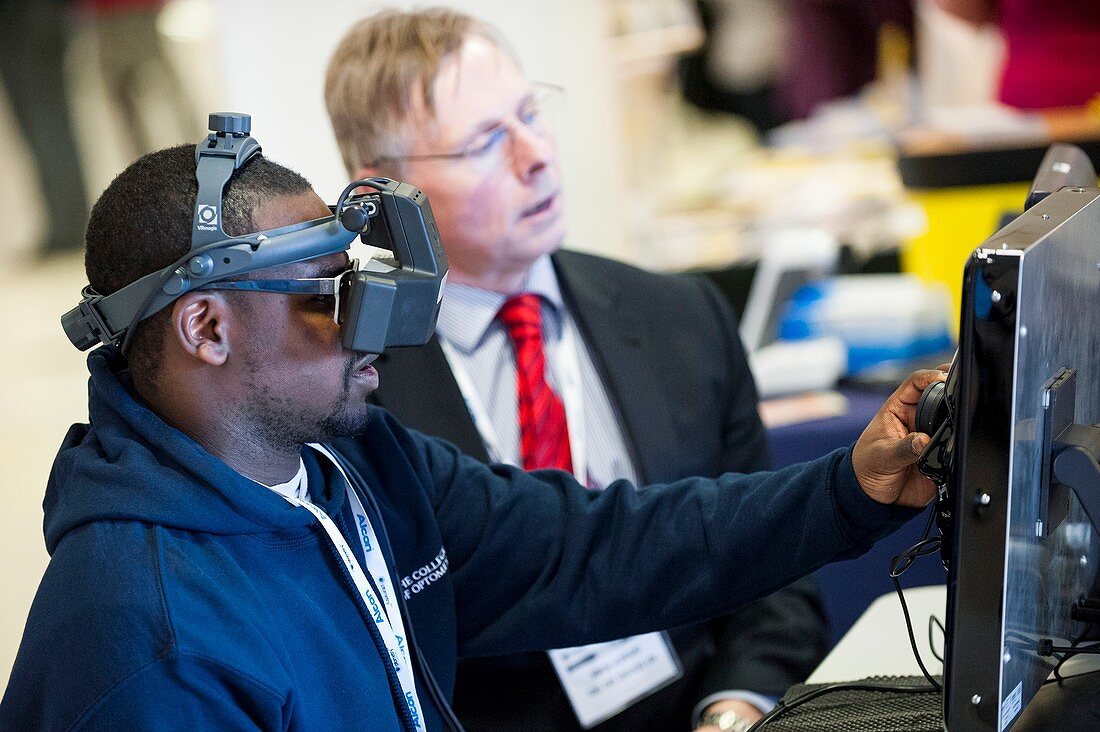 Optometry virtual reality demonstration