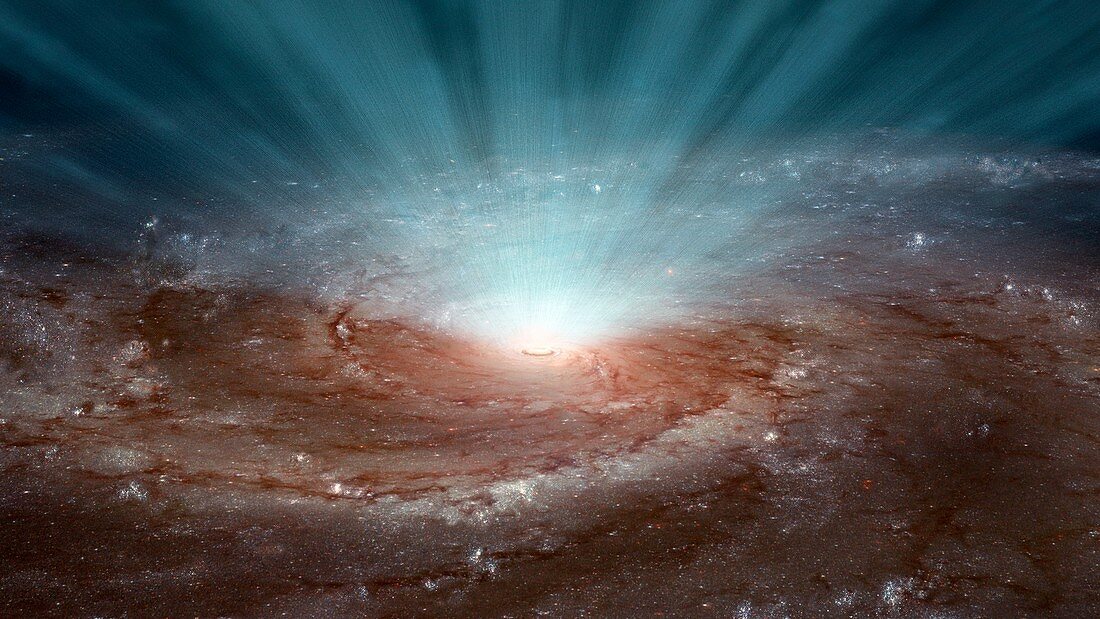 Supermassive black hole,illustration