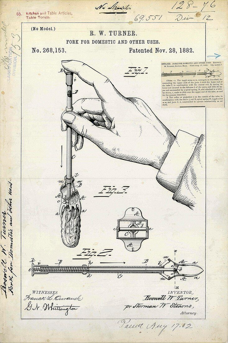 Fork patent,1882