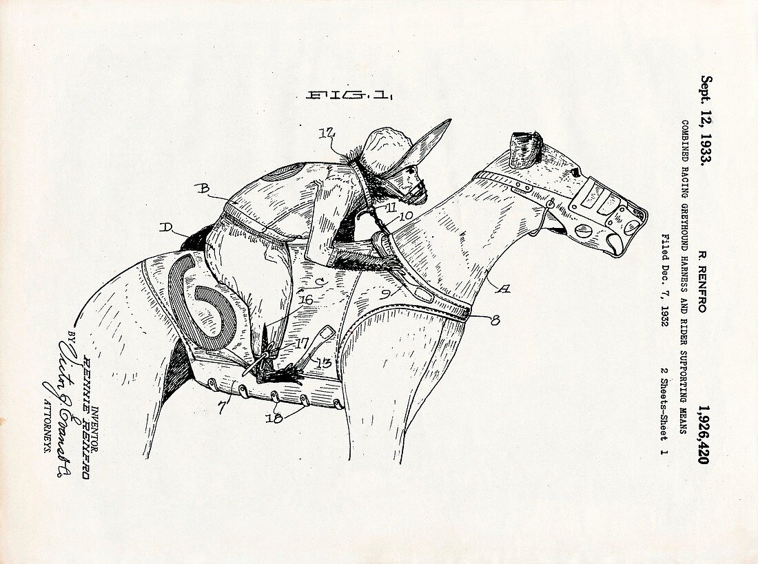 Greyhouse racing patent,1933