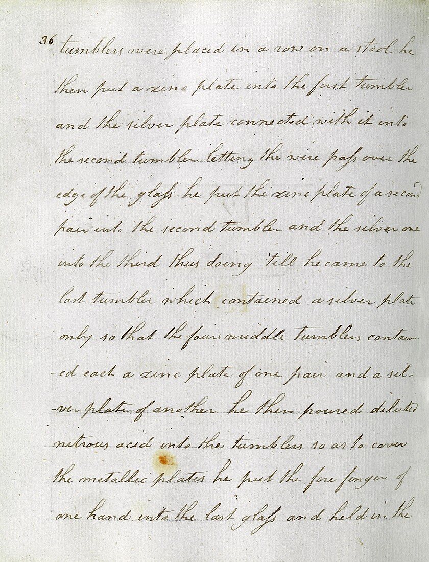 Faraday's notes on Tatum's lectures,1810