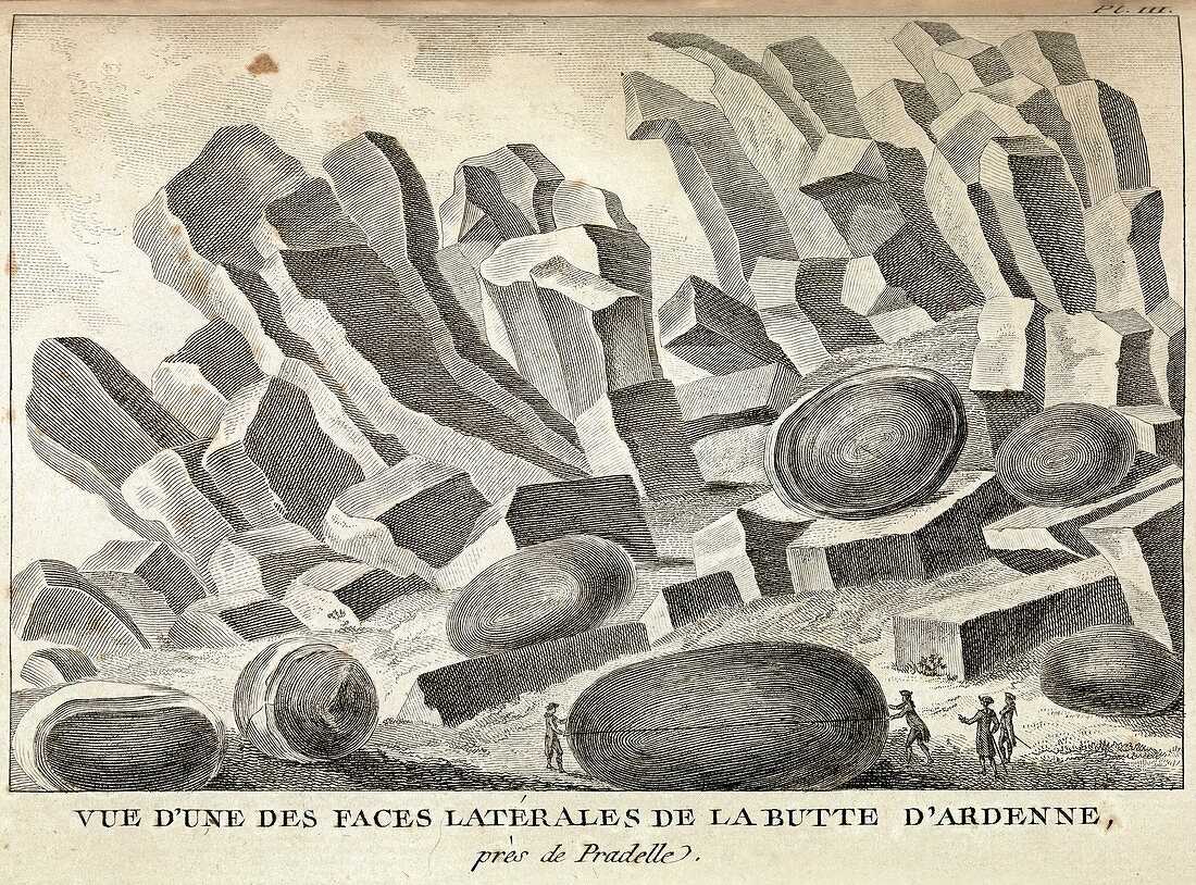 Volcanic basalt formations,18th century