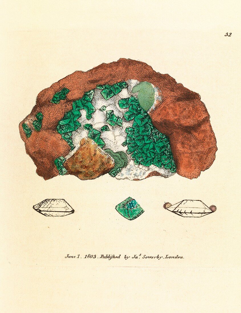 Liroconite crystals,1803