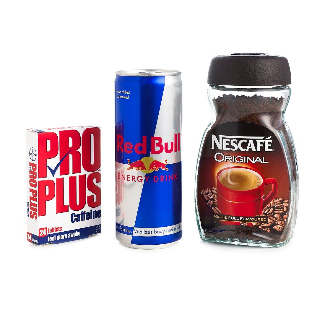 Products containing caffeine