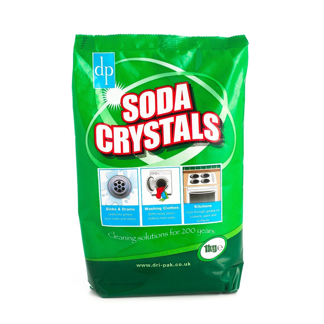 Bag of soda crystals