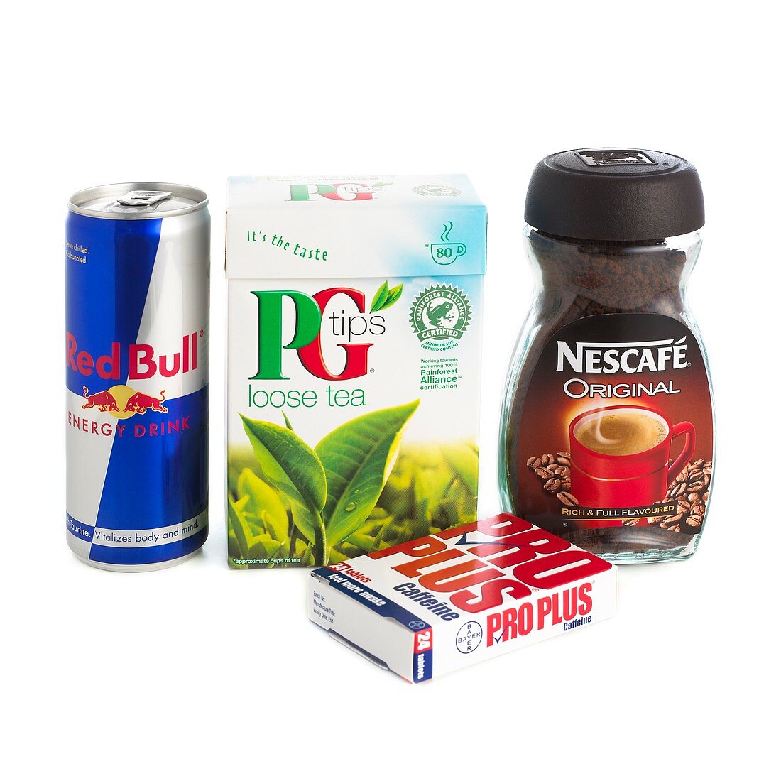 Products containing caffeine
