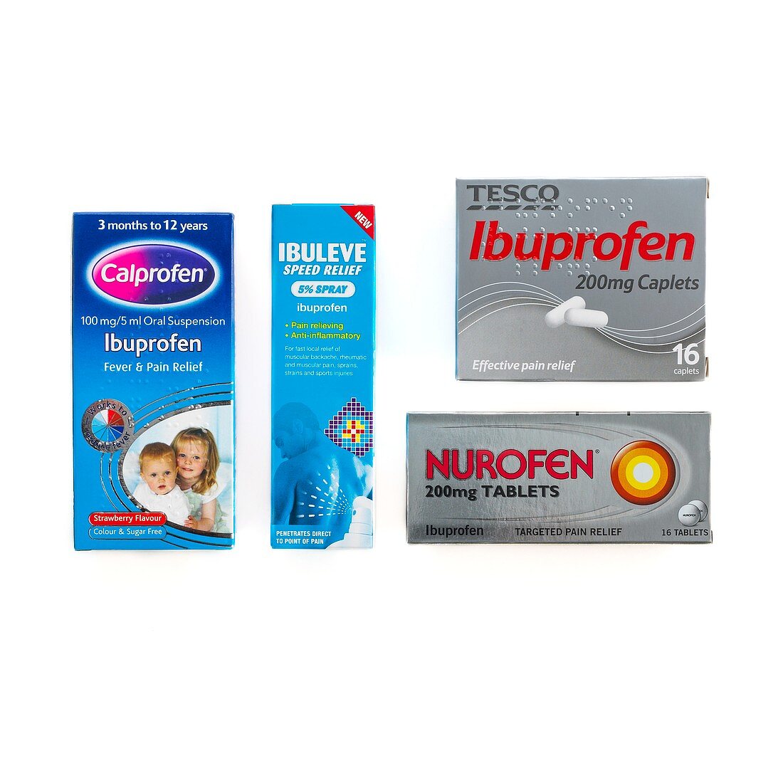 Products containing ibuprofen