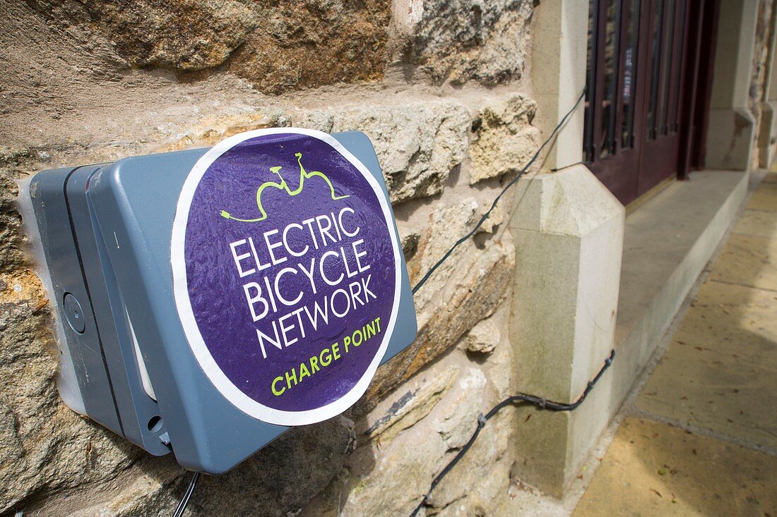 An electric bike recharging point
