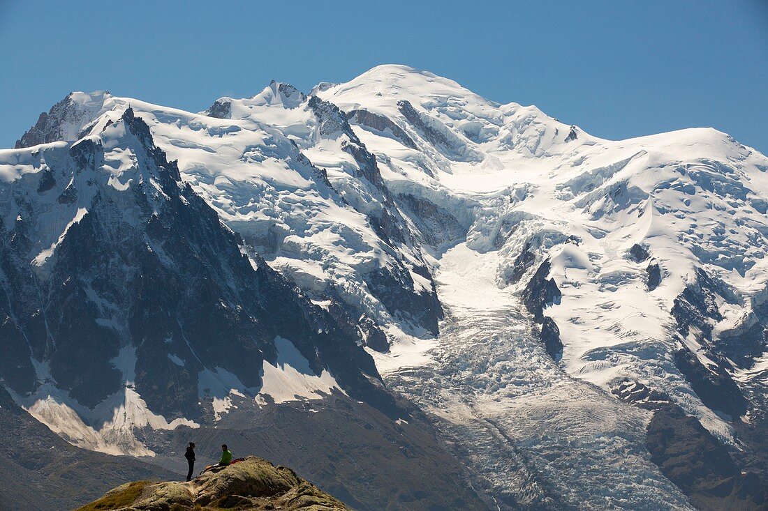 The Mont Blanc range above Chamonix