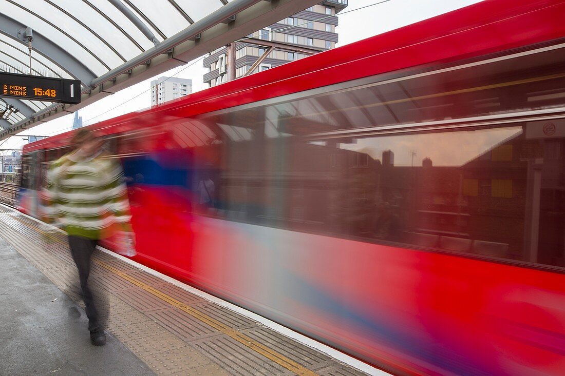 A Docklands Light Railway train