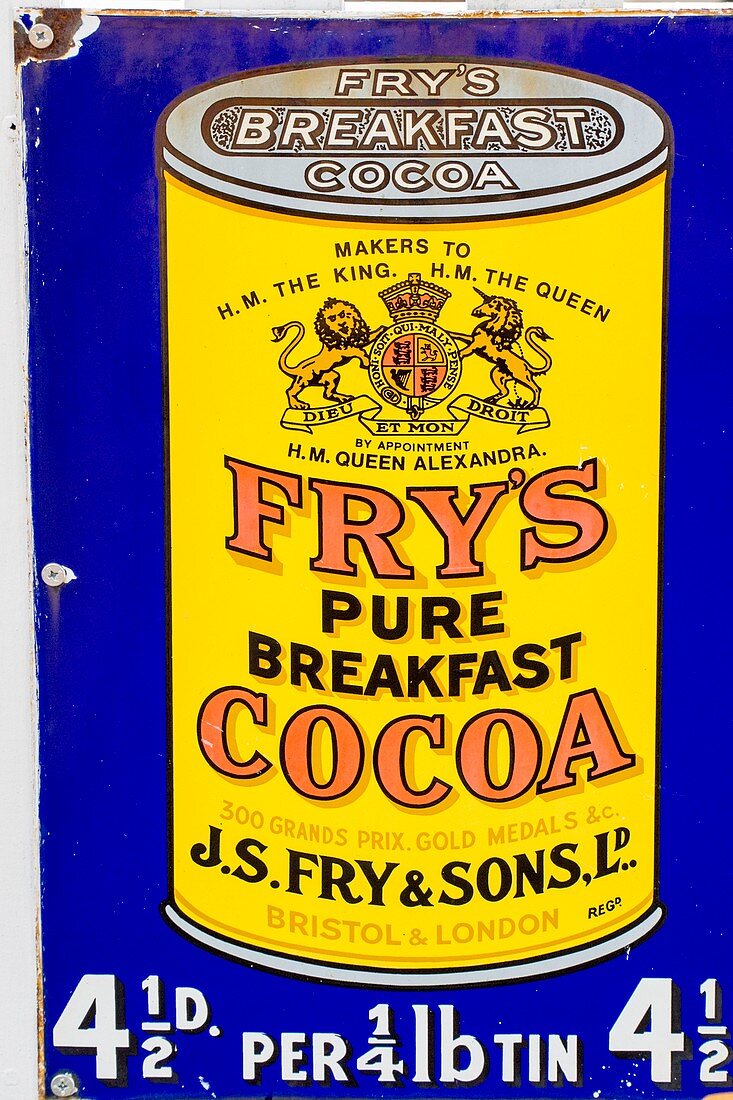 An old advert for Fry's cocoa